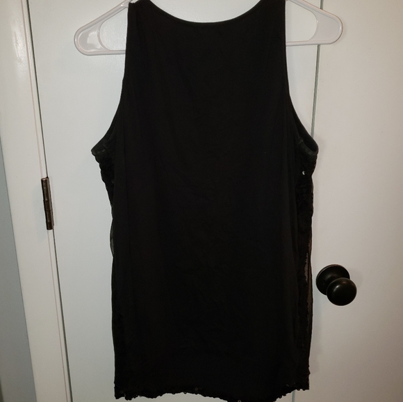 Lane Bryant 14 sequin sparkle black tank camisole - Picture 4 of 16